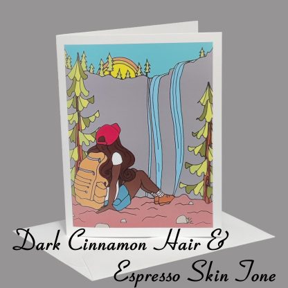 Lost Girl Greeting Card (Dark Cinnamon Hair) - Image 2