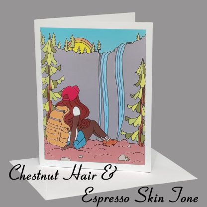 Lost Girl Greeting Card (Chestnut Hair) - Image 2