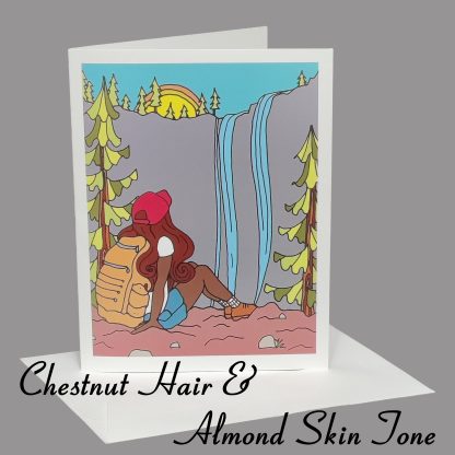 Lost Girl Greeting Card (Chestnut Hair) - Image 3