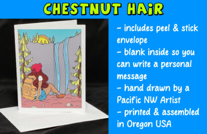 Lost Girl Greeting Card (Chestnut Hair) - Image 2