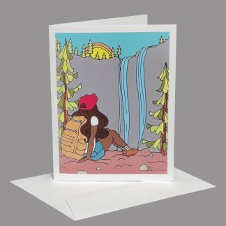 Lost Girl Greeting Card (Dark Cinnamon Hair)