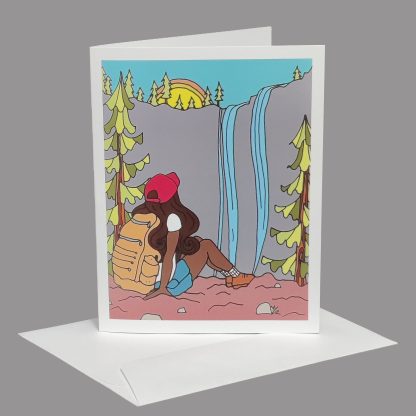 Lost Girl Greeting Card (Dark Cinnamon Hair)