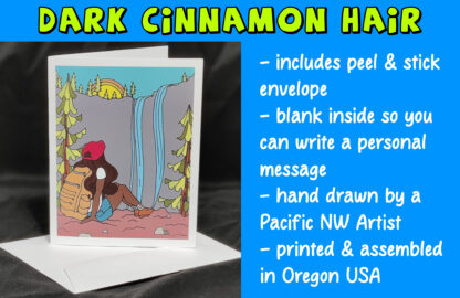 Lost Girl Greeting Card (Dark Cinnamon Hair) - Image 2