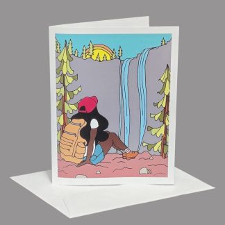 Lost Girl Greeting Card (Ebony Hair)