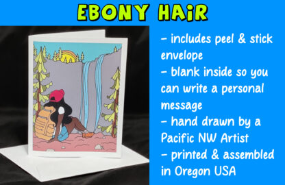 Lost Girl Greeting Card (Ebony Hair) - Image 2