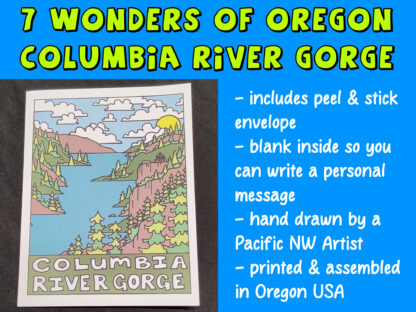 7 Wonders of Oregon Columbia River Gorge Greeting Card - Image 2