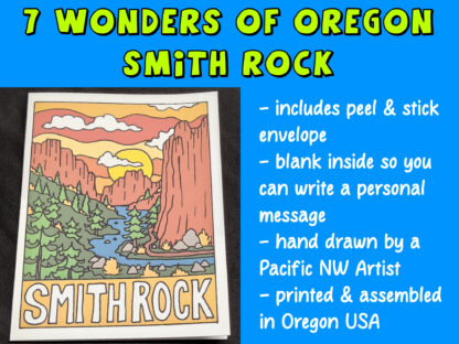 7 Wonders of Oregon Smith Rock Greeting Card - Image 2