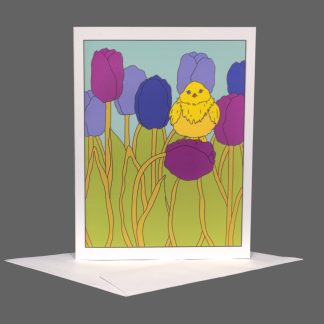 Tulip Bird Greeting Card