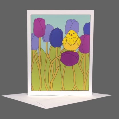 Tulip Bird Greeting Card
