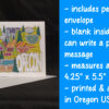 Tulip Festival Oregon Map Greeting Card - Image 2