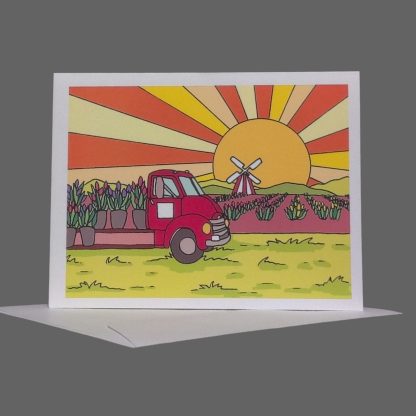 Tulip Truck Greeting Card