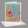 Lost Girl Greeting Card (Glazed Fire Hair)