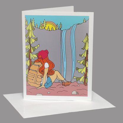 Lost Girl Greeting Card (Glazed Fire Hair)