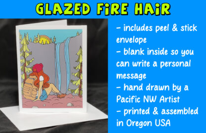 Lost Girl Greeting Card (Glazed Fire Hair) - Image 2