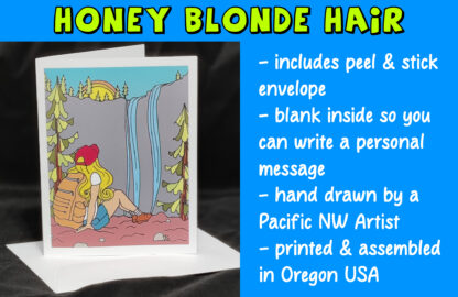 Lost Girl Greeting Card (Honey Blonde Hair) - Image 2