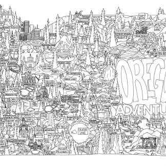 Oregon Adventure Poster - 17" x 24"