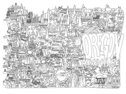 Oregon Adventure Poster - 17" x 24"
