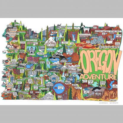 Customizable Oregon Adventure Poster (featuring your home or business)