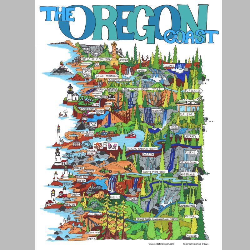 Oregon Waterfall Adventure Map | Land of the Lost Girl