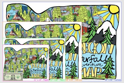 Oregon Waterfall Adventure Map - Image 2