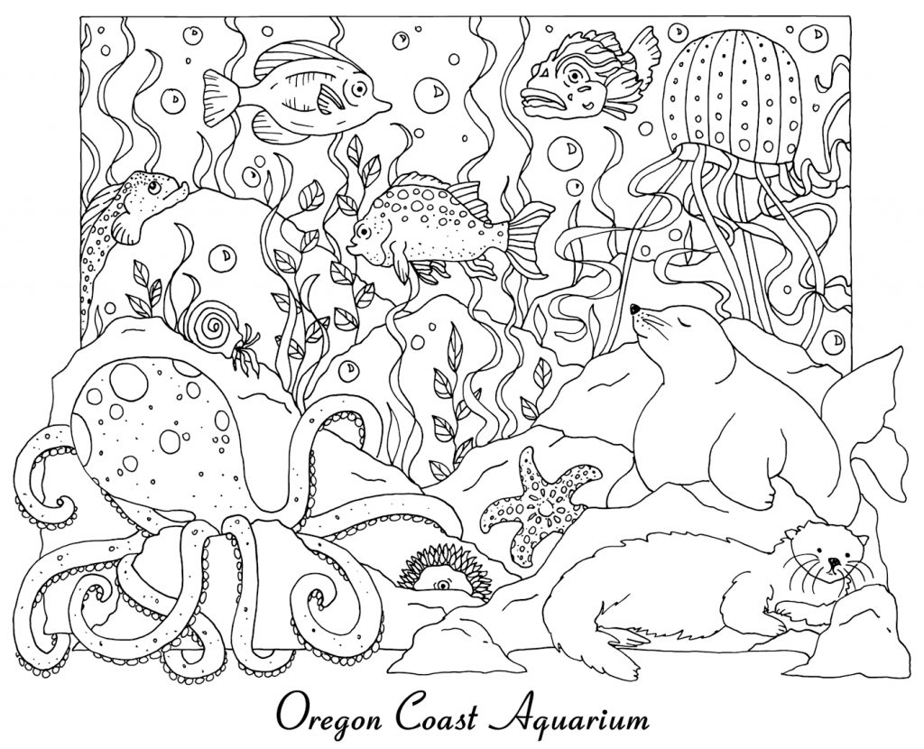 Oregon Coast Coloring Book Land of the Lost Girl