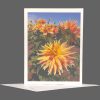 Yellow-Pink Dahlia Greeting Card