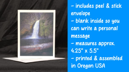 Wahclella Falls Greeting Card - Image 2