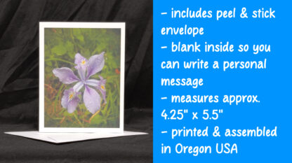 Wild Purple Iris Greeting Card - Image 2