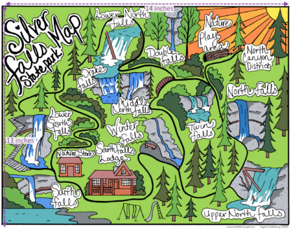 Silver Falls Map Poster 11in x 14in - Image 3