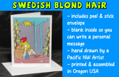 Lost Girl Greeting Card (Swedish Blonde Hair) - Image 2