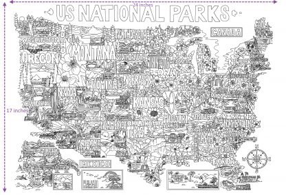 US National Parks Adventure Poster - 17" x 24" - Image 2