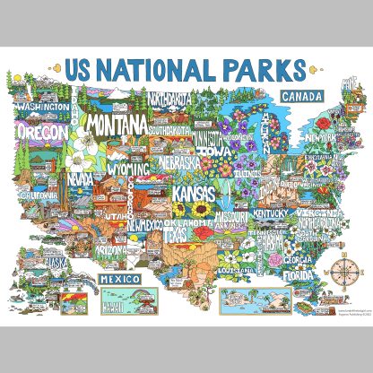 US National Parks Adventure Poster