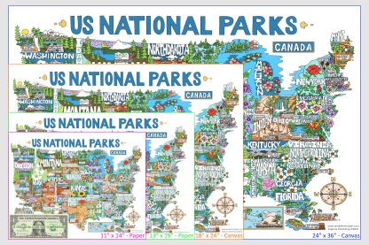 US National Parks Adventure Poster - Image 2