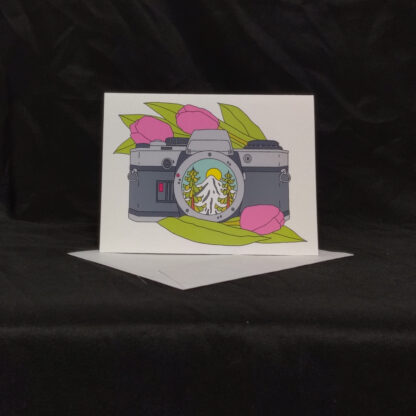 Camera & Tulips Greeting Card - Image 3
